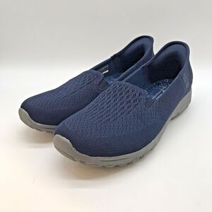 Skechers Reggae Fest 2.0 Slip-Ins Womens 9.5 Navy 158698 Hands Free Comfort Shoe